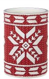 6 Inch Red and White Nordic Candle Holder