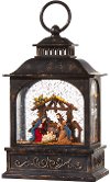 8 Inch Multi Color Nativity Lighted Water Lantern