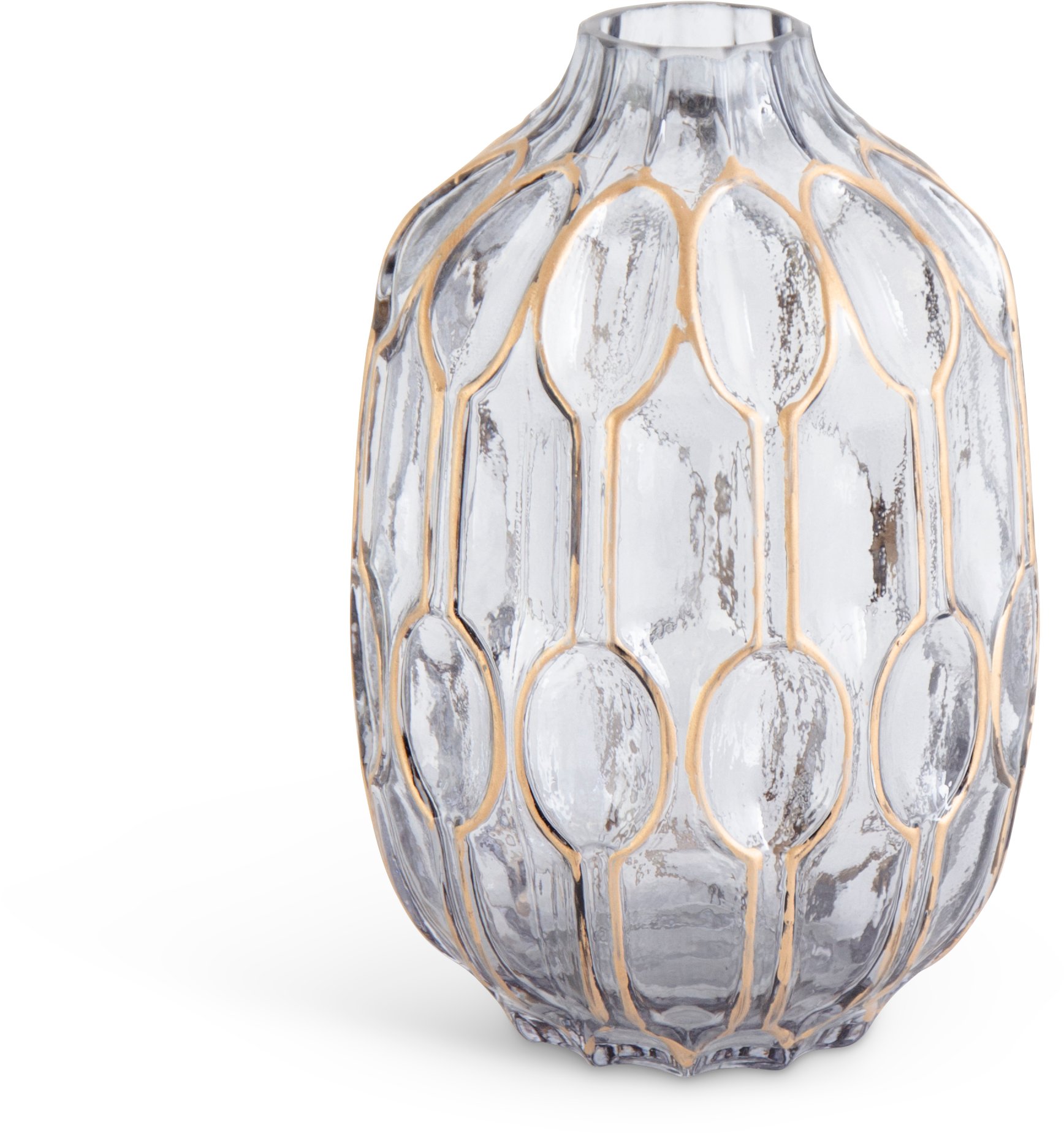 7 Inch Smoke Gray Glass Vase-2