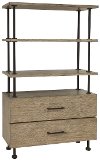 Clearance Industrial Pipe Style Book Shelf with Drawers - Modern Eclectic