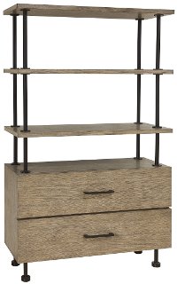 Industrial Pipe Style Book Shelf with Drawers - Modern Eclectic