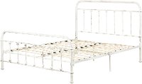 12320 Shabby Chic White Queen Metal Bed - Prarie-5