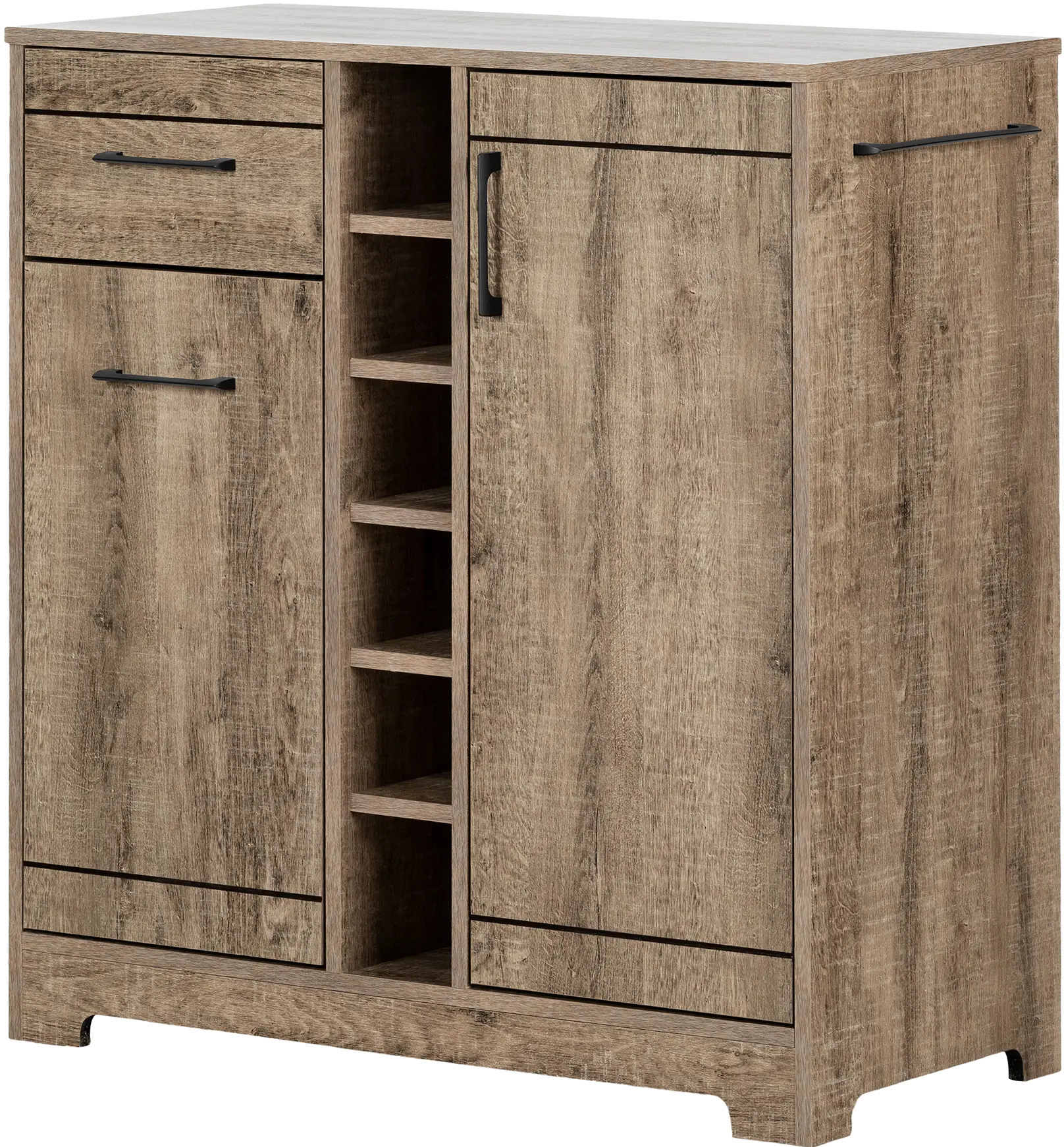 12331 Weathered Oak Bar Cabinet with Bottle Storage - Vietti-2