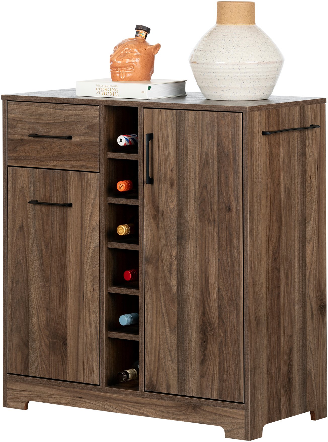 12332 Walnut Bar Cabinet with Bottle Storage - Vietti-4