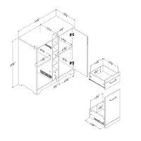 12332 Walnut Bar Cabinet with Bottle Storage - Vietti-8