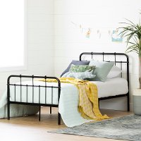 12356 Classic Black Twin Metal Bed - Cotton Candy-1
