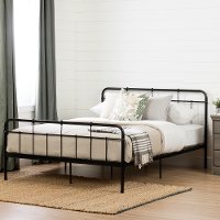 12357 Black Industrial Metal Full Platform Bed - Versa-1