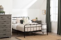 12357 Black Industrial Metal Full Platform Bed - Versa-2