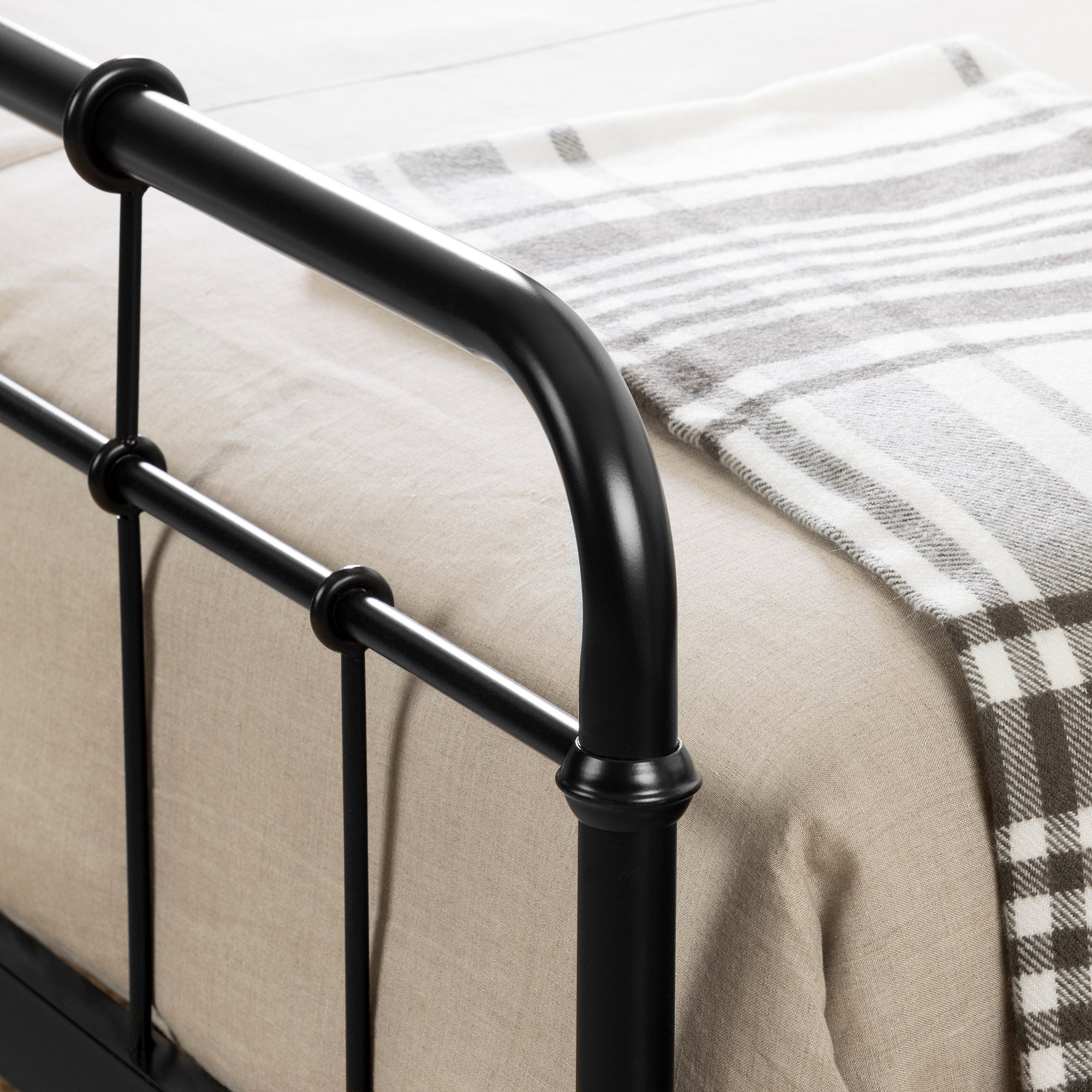 12357 Black Industrial Metal Full Platform Bed - Versa-3