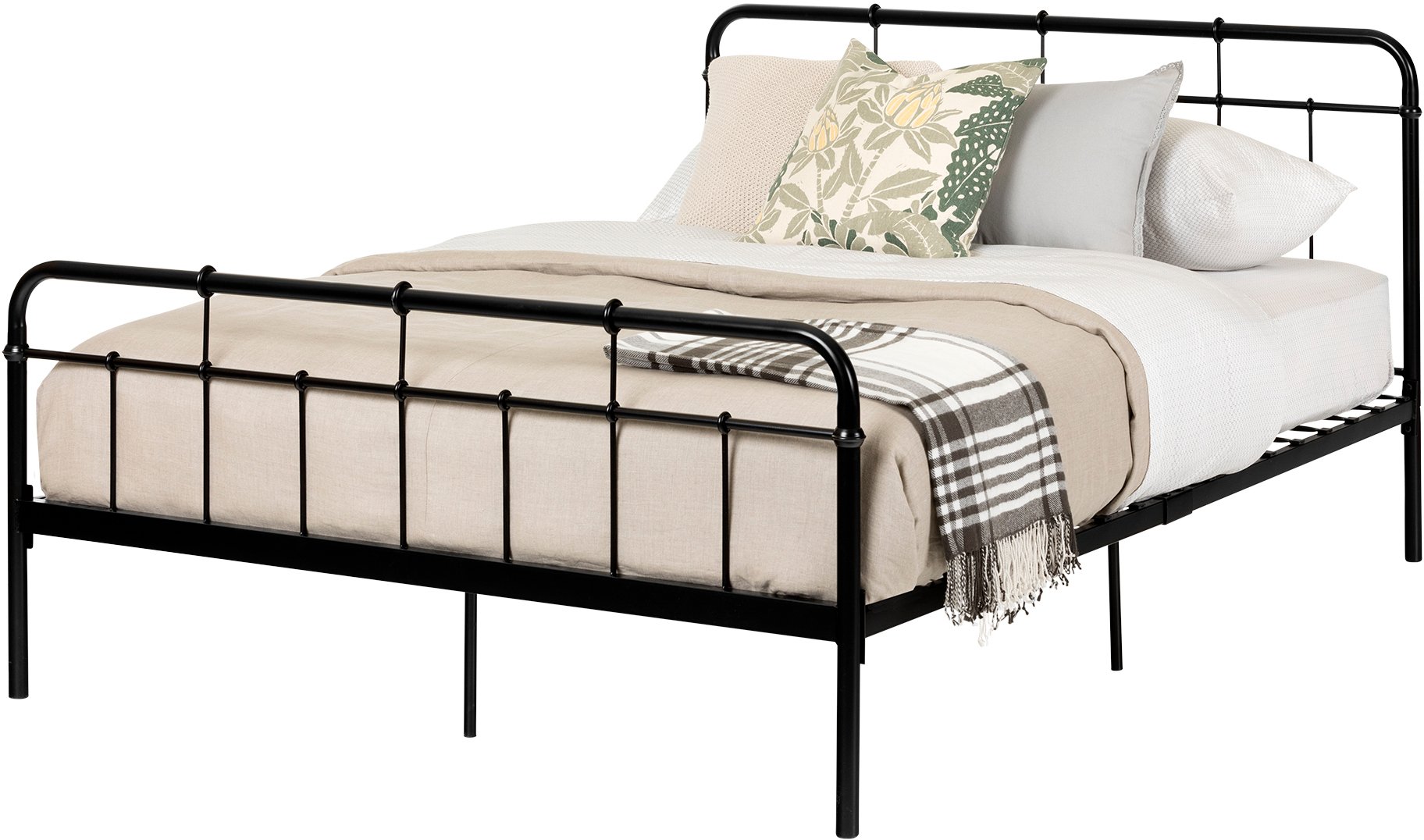12357 Black Industrial Metal Full Platform Bed - Versa-4