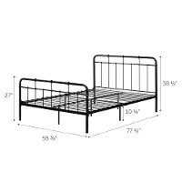 12357 Black Industrial Metal Full Platform Bed - Versa-7