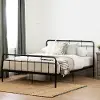 12357 Versa Black Industrial Metal Full Platform Bed - South Shore