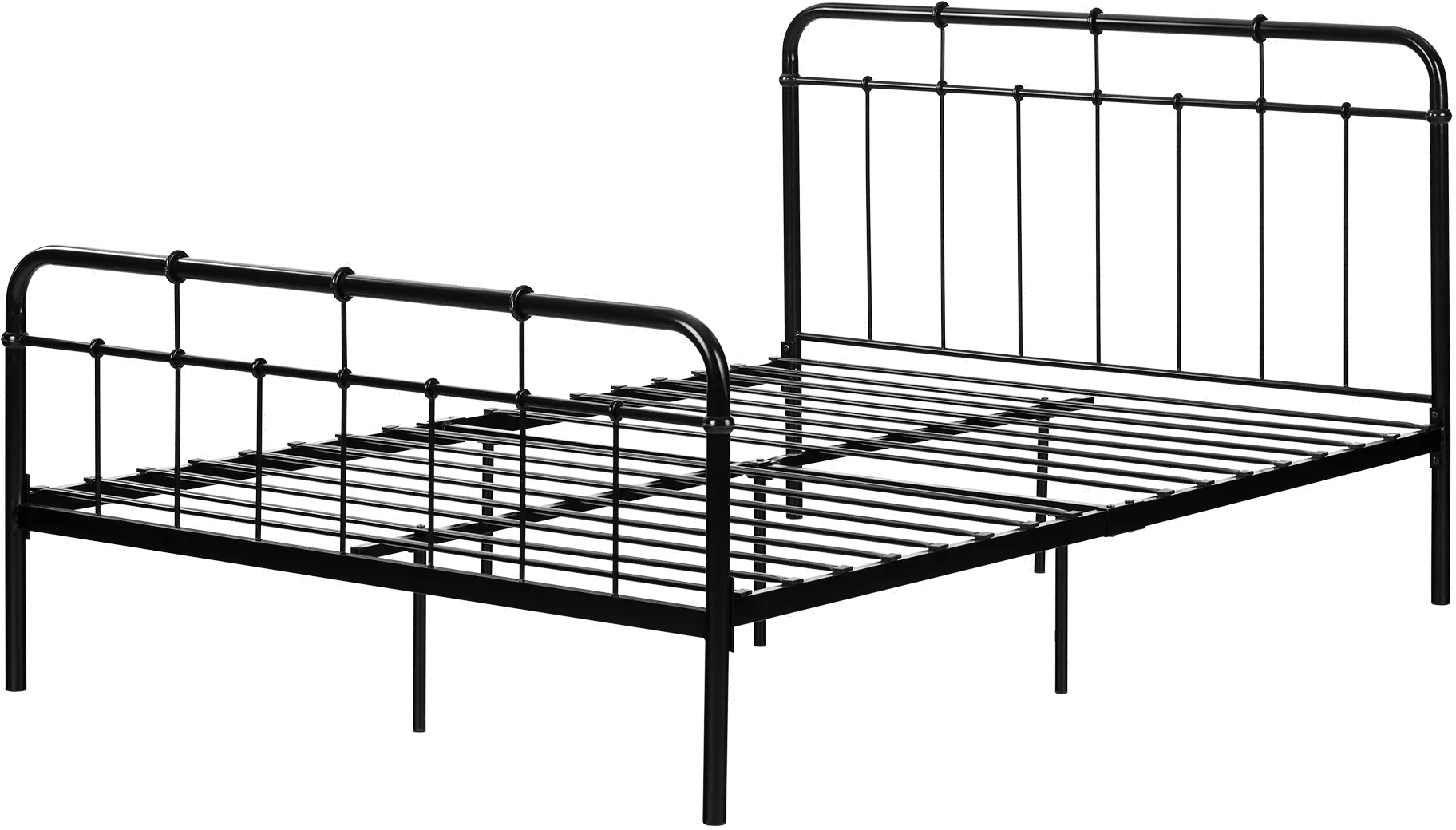 12357 Versa Black Industrial Metal Full Platform Bed-5