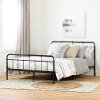 12400 Industrial Black Metal Full Bed - Plenny