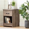 12416 Clearance Farmhouse Weathered Oak Nightstand - Tassio