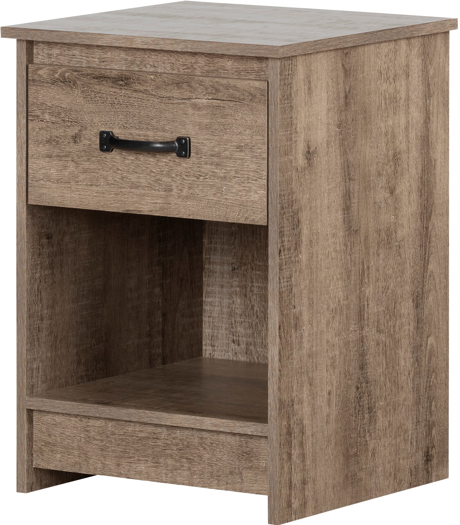 12416 Farmhouse Weathered Oak Nightstand - Tassio-6