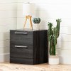 12417 Gray Oak 2 Drawer Nightstand - Step One Essential