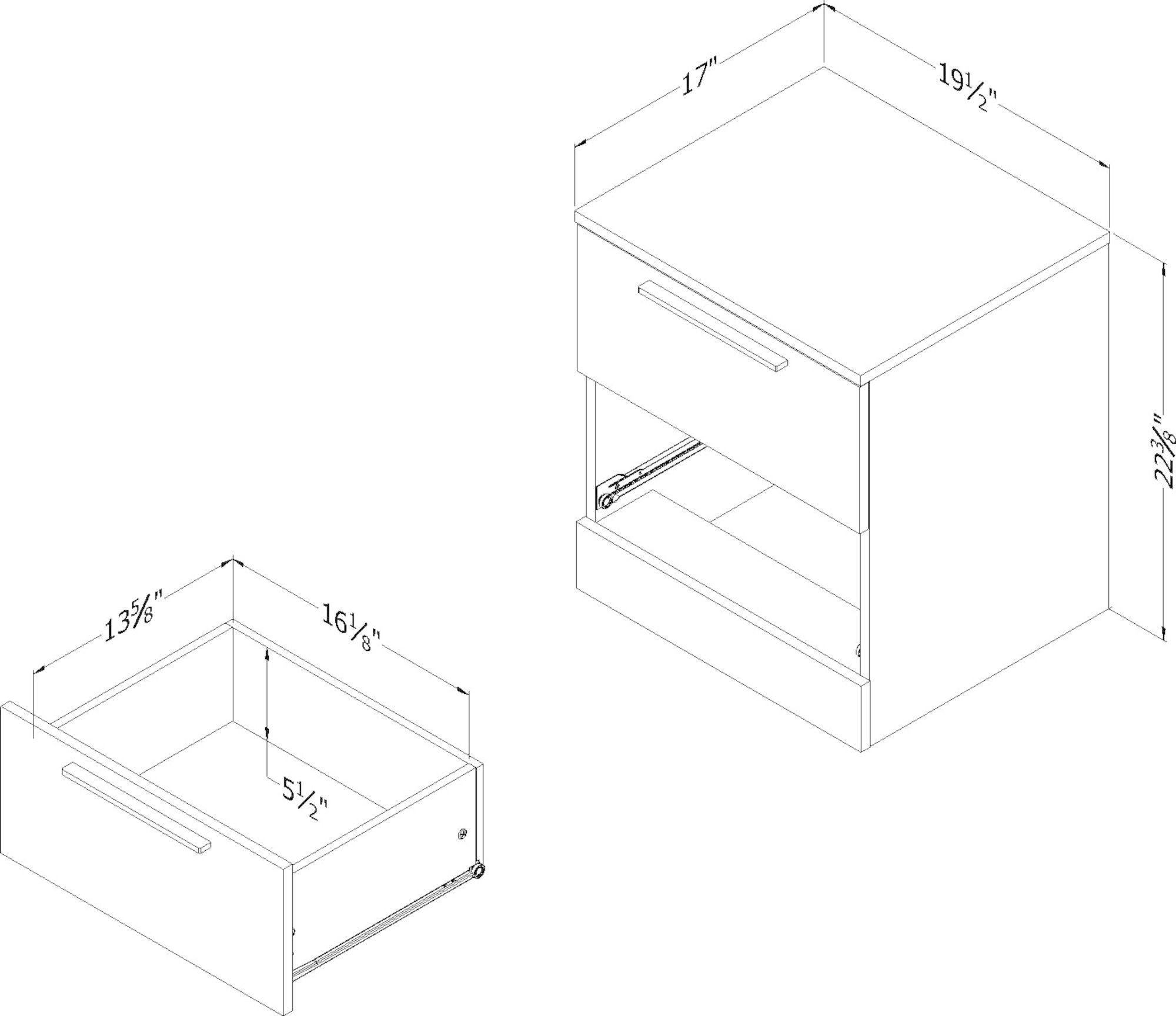 12417 Gray Oak 2 Drawer Nightstand - Step One Essential-4