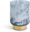 9 Inch Frosted Blue Glass Container