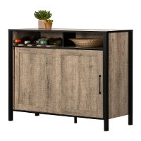 12463 Weathered Oak and Black Buffet Cabinet - Munich-4
