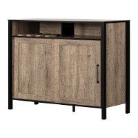 12463 Weathered Oak and Black Buffet Cabinet - Munich-5