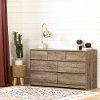 12464 Weathered Oak 7 Drawer Dresser - Sazena