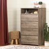 12466 Weathered Oak Chest of Drawers - Sazena