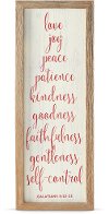 White and Red Galatians 5 Wooden Wall Sign
