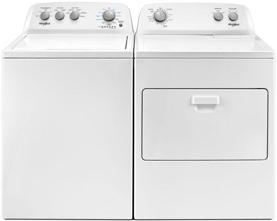 KIT Whirlpool Top Load Washer and Dryer Pair - 4850 White-1