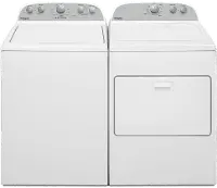 KIT Whirlpool Top Load Washer and Dryer Pair - White Electric