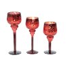 Small Red Glass Spooky Charisma Candle Holder