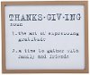 Black and White Thanksgiving Definition MDF Framed Decor