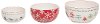 6 Inch Multi Color Dolomite Merry Serving Bowl