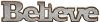 Metal and MDF Believe Sign Winter Decoration