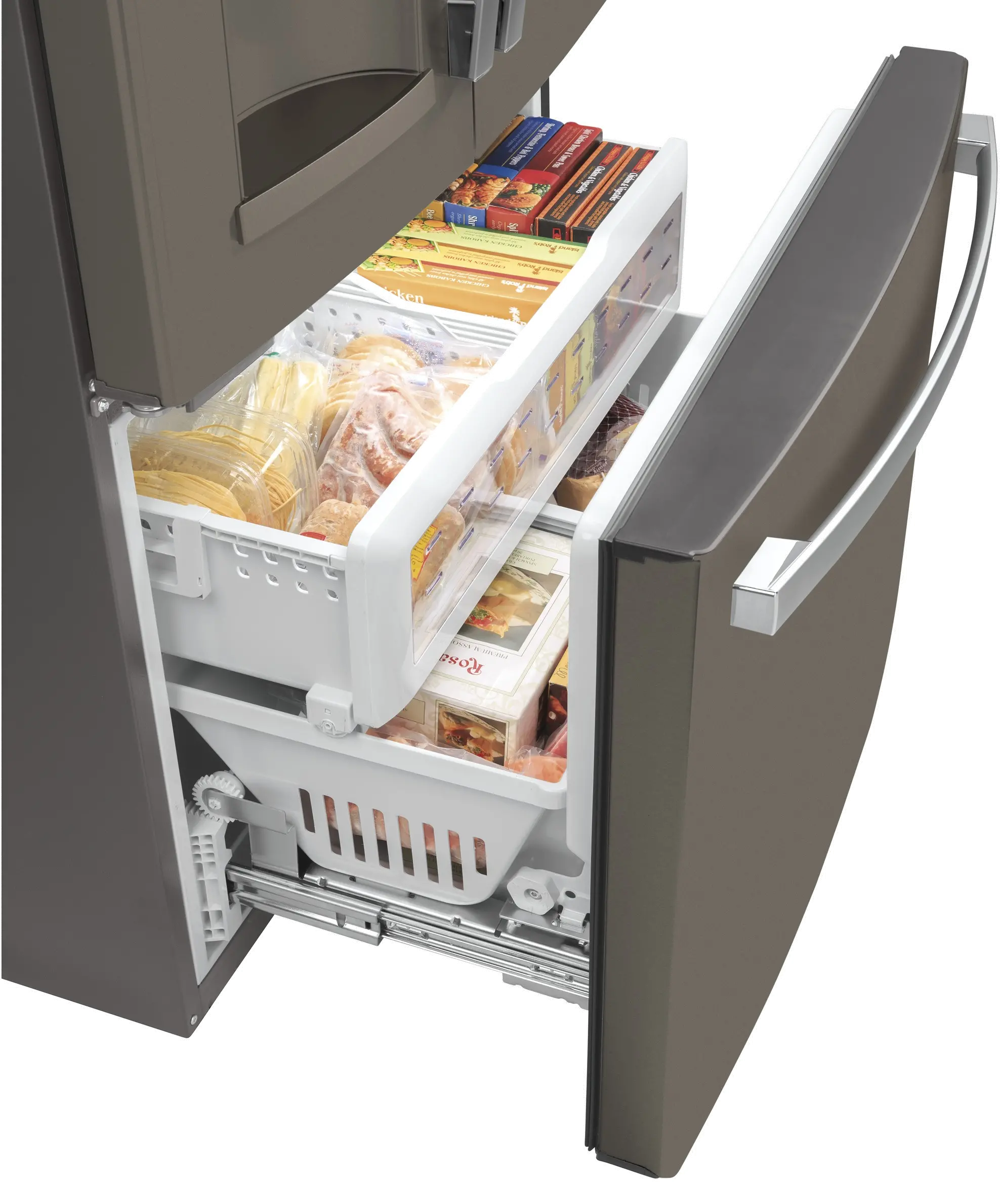 GYE22GMNES GE 22.08 cu ft French Door Smart Refrigerator - Counter Depth Slate-4