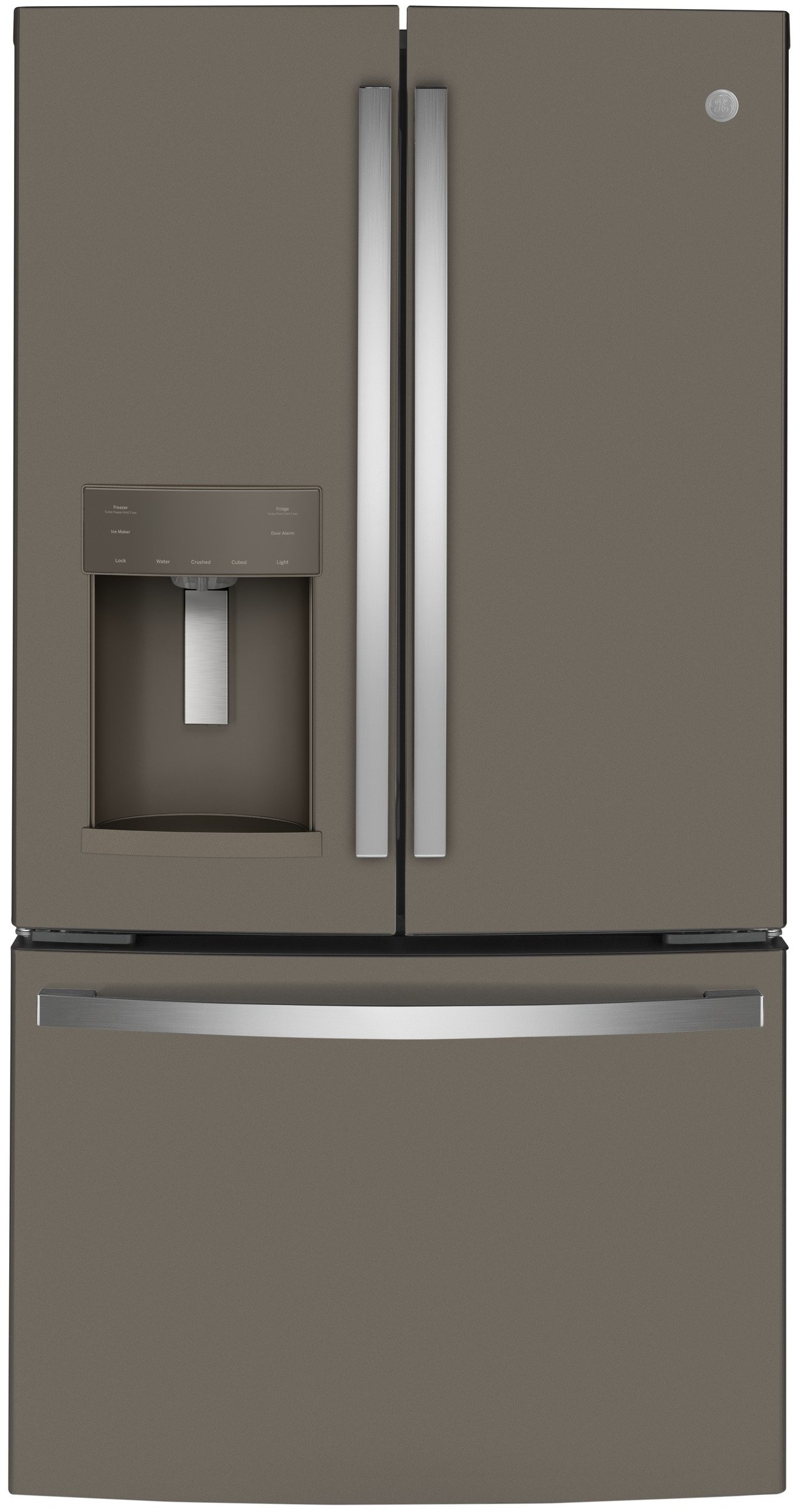 GYE22GMNES GE 36 Inch French Door Smart Refrigerator - 22.08 cu. ft. Counter Depth, Slate-1