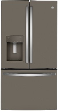 GYE22GMNES GE 36 Inch French Door Smart Refrigerator - 22.08 cu. ft. Counter Depth, Slate-1