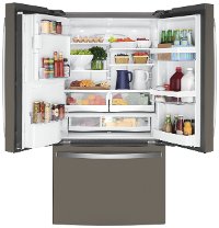 GYE22GMNES GE 36 Inch French Door Smart Refrigerator - 22.08 cu. ft. Counter Depth, Slate-2