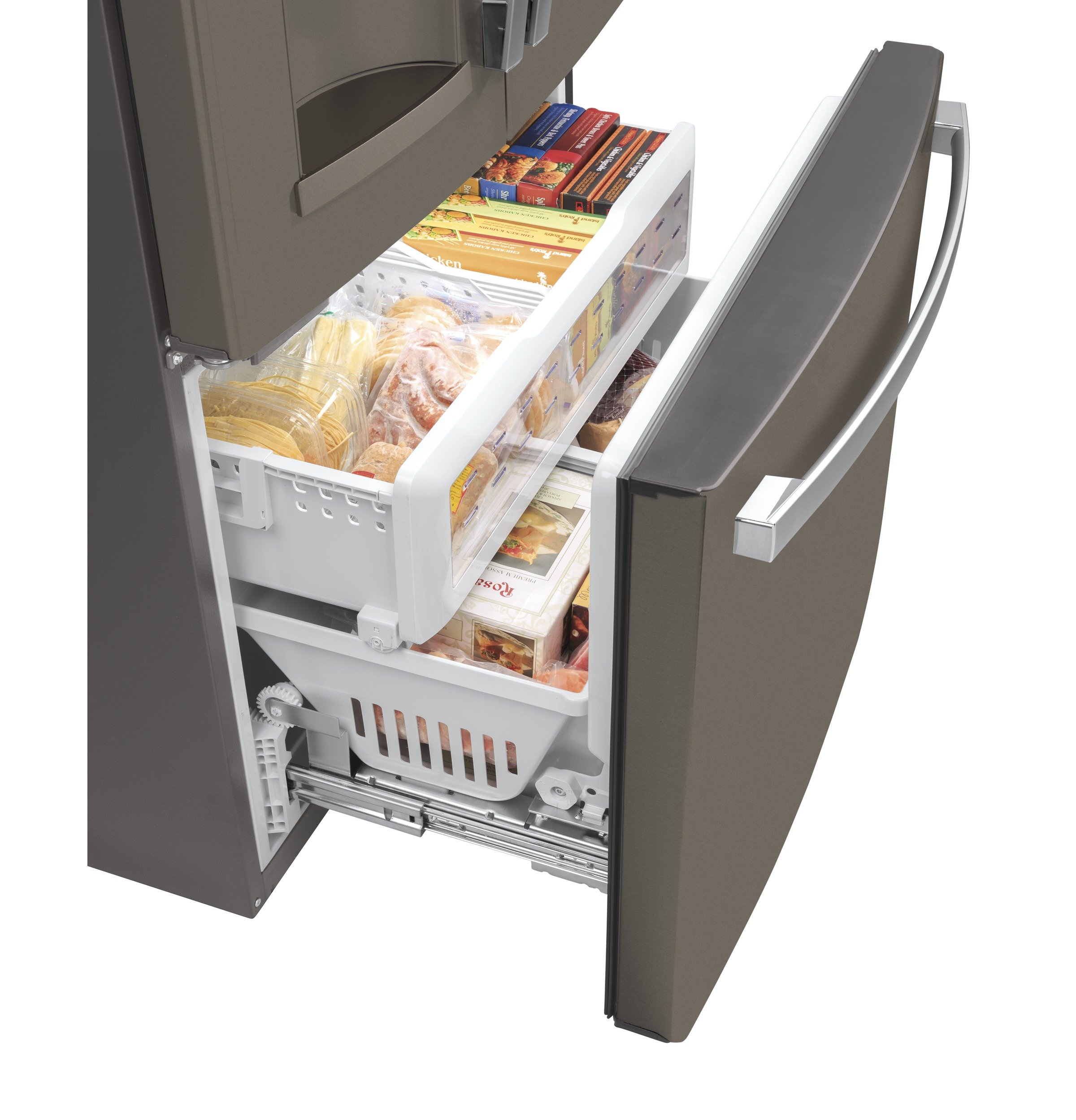 GYE22GMNES GE 36 Inch French Door Smart Refrigerator - 22.08 cu. ft. Counter Depth, Slate-4