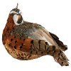 Brown and Green Feathered Faux Quail Fall Decoration