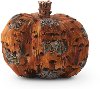 5 Inch Orange and Brown Feather Pumpkin Fall Decoration