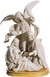13 Inch Beige and Gold Nativity Sculpture