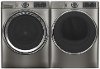 KIT GE Electric Laundry Pair with Steam Washer - Satin Nickel