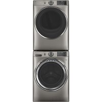 KIT GE Electric Laundry Pair with Steam Washer - Satin Nickel-2
