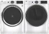 KIT GE Electric Laundry Pair with Steam Washer - White