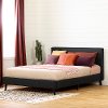 12467 Charcoal Gray Upholstered Queen Platform Bed - Sazena