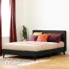 12467 Charcoal Gray Upholstered Queen Platform Bed - South Shore