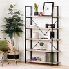 12469 Oak Beige 5-Shelf Shelving Unit - Gimetri