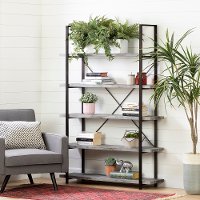 12470 Driftwood Gray 5-Shelf Shelving Unit - Gimetri