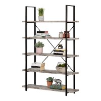 12470 Driftwood Gray 5-Shelf Shelving Unit - Gimetri-4